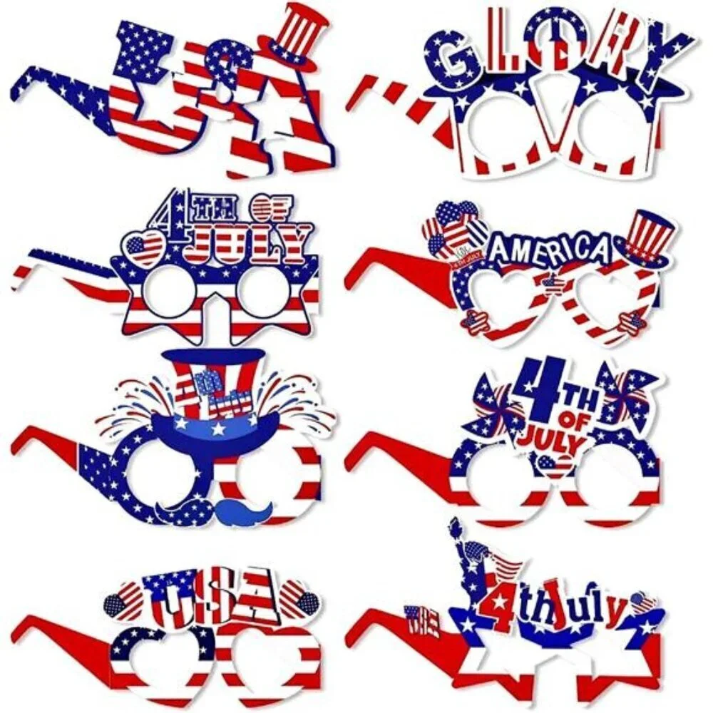 4th of July Party Accessories American Flag Sunglasses Red White and Blue USA
